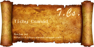 Tichy Csanád névjegykártya