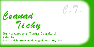 csanad tichy business card